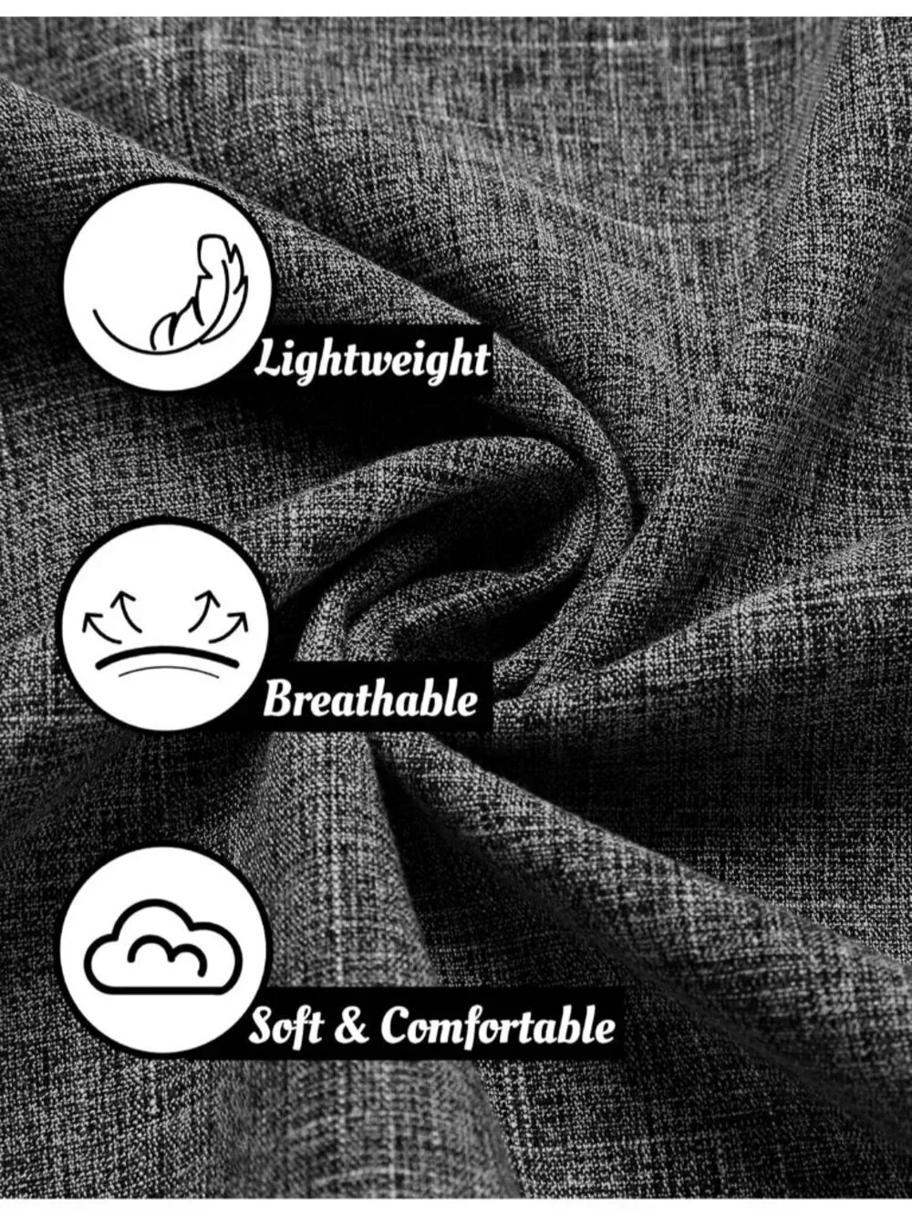 Men's Dark Grey Beach Linen Short Sleeve Casual Wedding Shirts Button Down